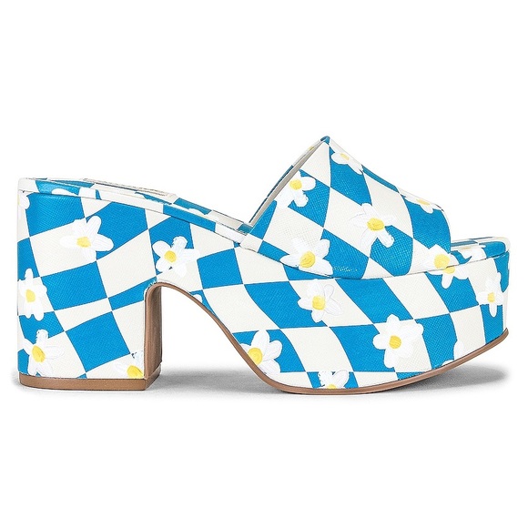 {Larroude} Miso Floral Platform Mule, Size 6.5 - Picture 1 of 9